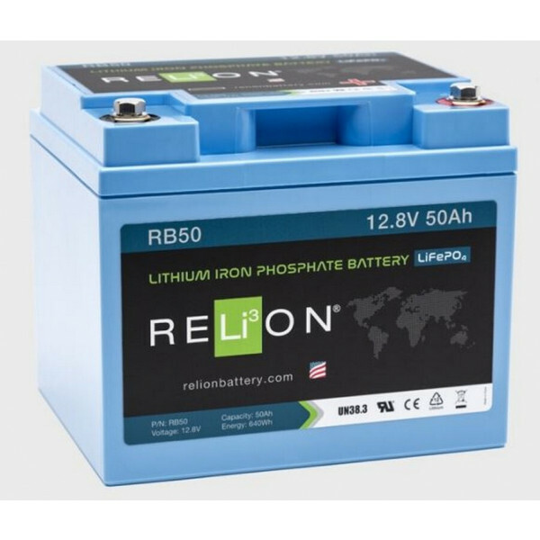 Relion RB 12V/50Ah LiFePO4 accu