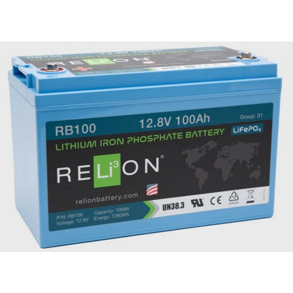 Relion RB 12V/100Ah LiFePO4 accu