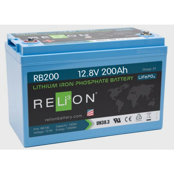 Relion RB 12V/200Ah LiFePO4 accu