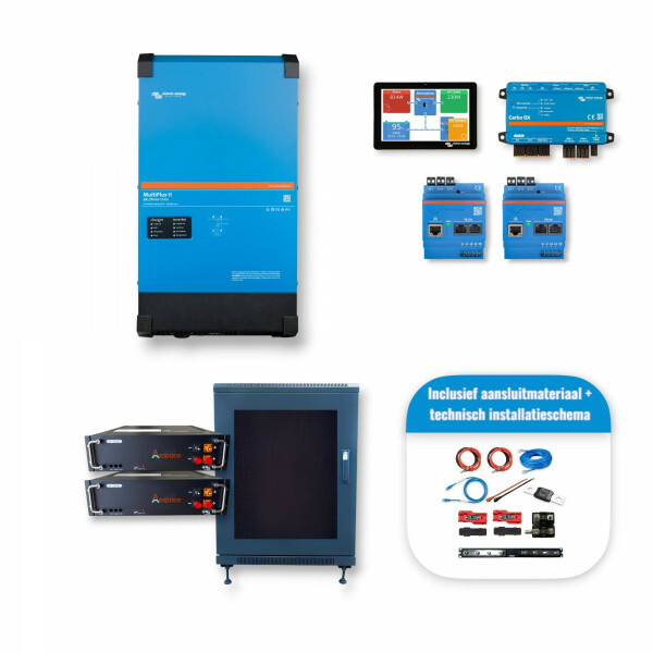 Thuisbatterij set 1 fase 4KW 9,6kWh MultiPlus-II