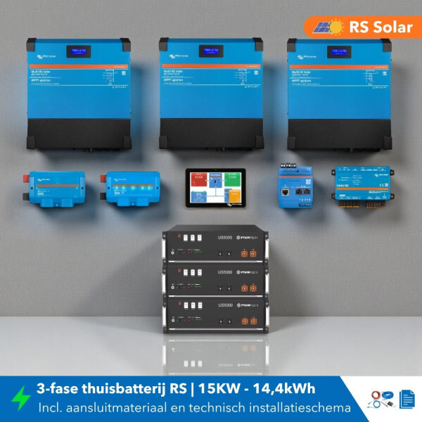 Thuisbatterij set 3 fase 15KW 14,4kWh Multi RS