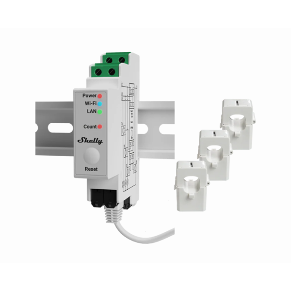 Shelly Pro 3EM energiemeter 120A