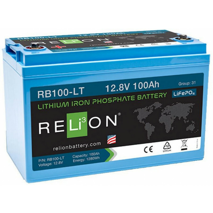 Doodt in het geheim Normaal gesproken Relion RB100-LT 12V/100Ah Lithium Ion LiFePO4 Battery | Stroomwinkel.nl