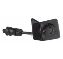 Ratio schuko outlet 1-weg FLUSH zwart