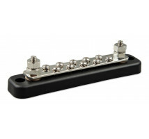 DC Verdeelrail 150A 2x M6 met 10 schroeven inclusief ABS kap 